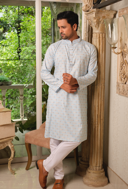 Light Blue light-weight Panjabi